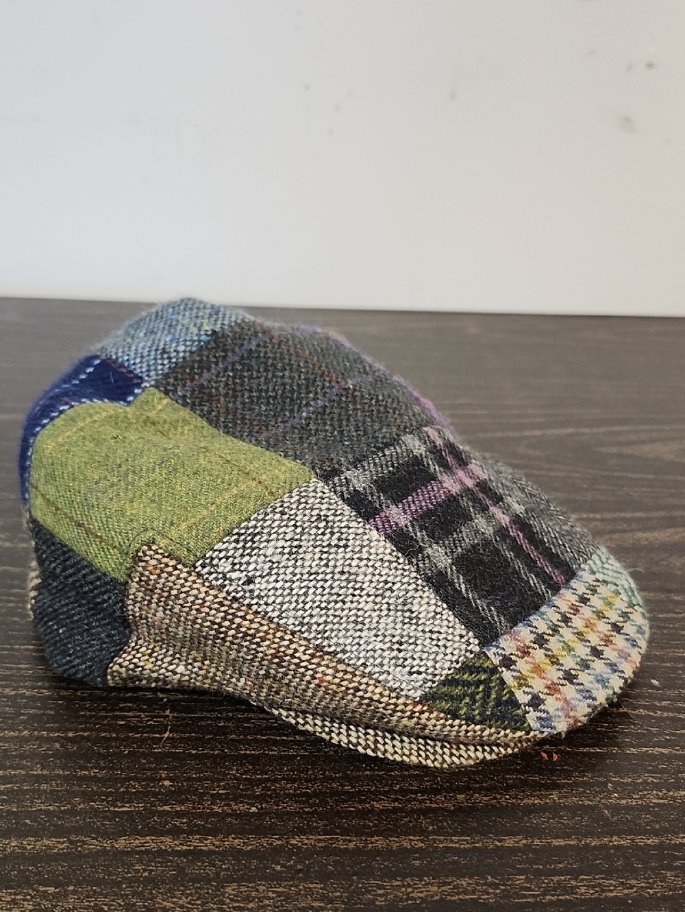 John Hanly Ireland New Wool Patch Donegal Tweed Hat Os
